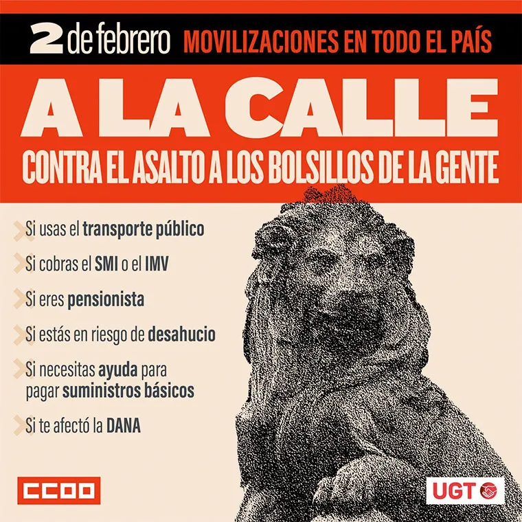 2 DE FEBRERO A LA CALLE CONTRA EL ASALTO A LOS BOLSILLOS DE LA GENTE