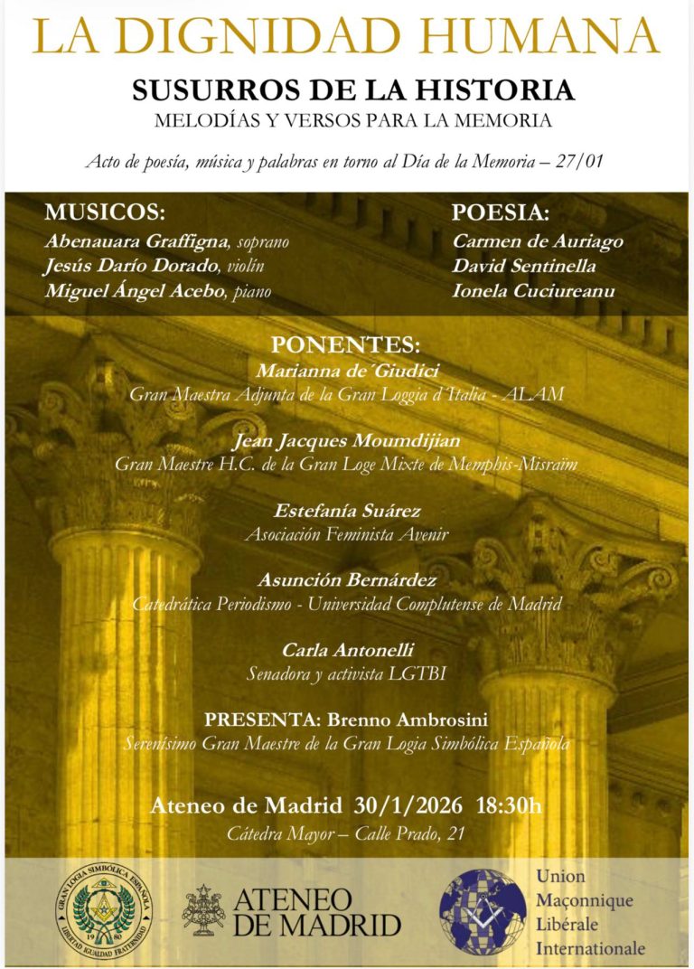 LA DIGNIDAD HUMANA, acto 30 de enero Madrid